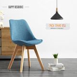 Ghế phòng ăn chân gỗ lưng nệm bọc vải nhập khẩu