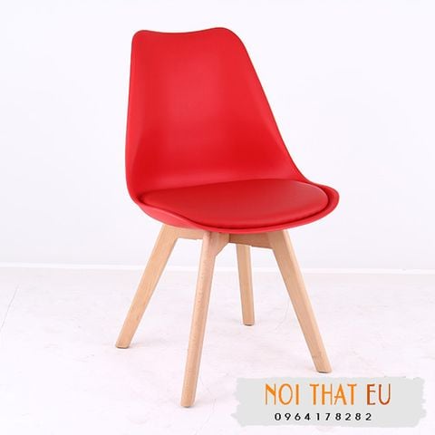 Ghế Eames mặt đệm chân gỗ - ghế cafe