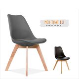 Ghế Eames mặt đệm chân gỗ - ghế cafe