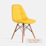 Ghế cafe tiếp khách lưng nệm có nút nhập khẩu đẹp