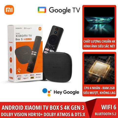  Android TV Xiaomi TV Box S 3rd Gen Global Version Mibox 3 