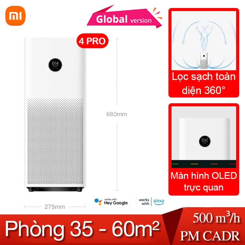 Máy lọc không khí Xiaomi Mi Air Purifier 4 Pro BHR5056EU Quốc Tế