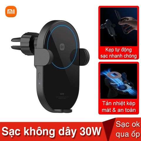  Kẹp điện thoại kiêm sạc không dây ô tô Xiaomi 30W W03ZM 