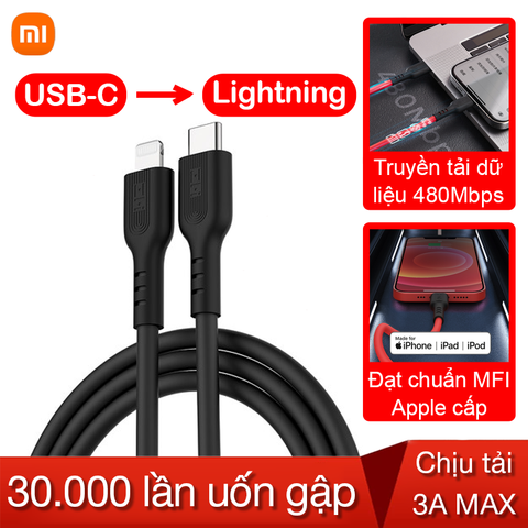  Cáp sạc siêu bền USB-C to Lightning Xiaomi Zmi chuẩn MFI GL870 dây sạc c to lightning 