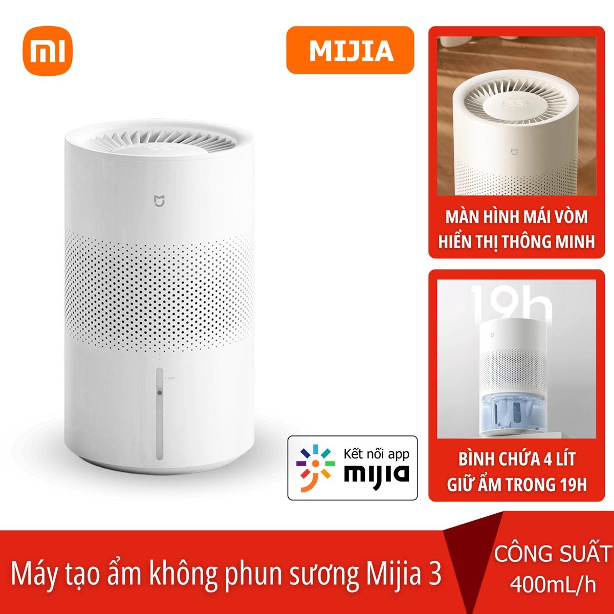 Máy tạo độ ẩm Xiaomi Mijia 3 CJSJSQ02XY kiêm lọc không khí