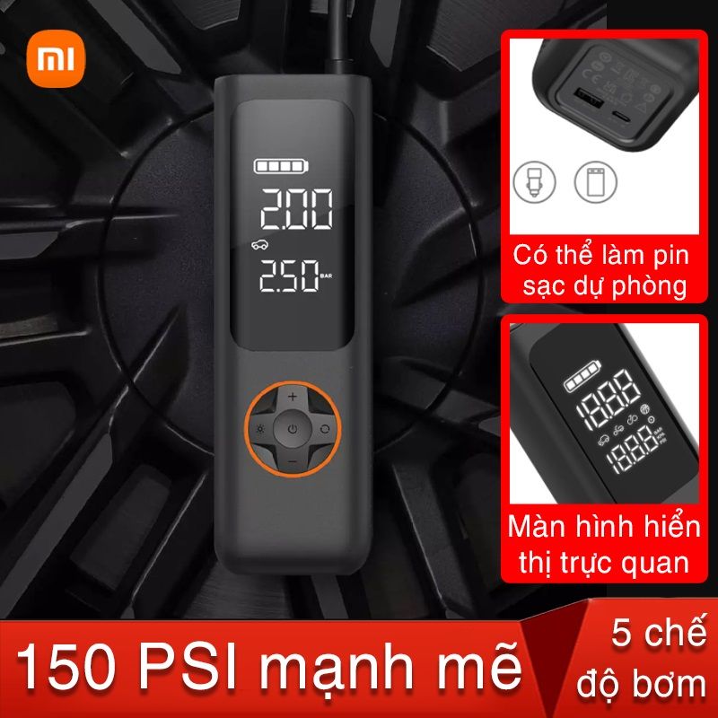 Bơm cầm tay đa năng Xiaomi QICYCLE P1 QJCQBP1 bơm xe hơi