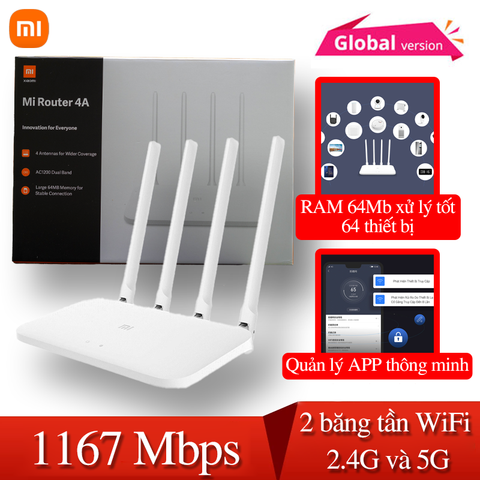  Bộ phát wifi Xiaomi Router4a Mi Router 4A R4AC 