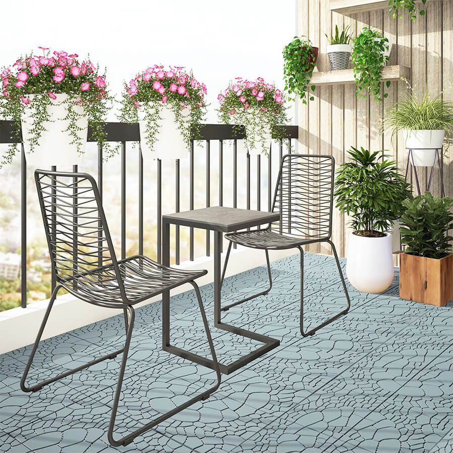 Bộ bàn ghế ban công chữ C