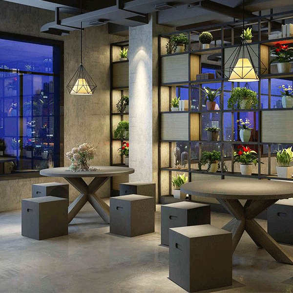 Bàn fiber tự nhiên tròn chân gỗ tràm chữ X