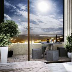 Bàn fiber tự nhiên vuông gỗ tràm chân chữ V