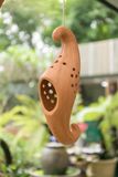  Chậu treo đất nung có lỗ, trồng cây, lọng đèn, D15cm, gốm Nam Bộ- SP000493 