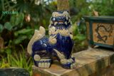  Kỳ Lân xanh cobalt, Gốm Nam Bộ, C30xD25 cm- SP001661 
