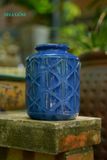  Bình trụ hình thoi xanh dương C19xR14xM9 (Cái) - SP001685 