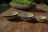  Chén chấm tròn xanh, chén bát Lái Thiêu, C3xR5 cm- 0708b2o032 