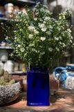  Bình vuông xanh cobalt (Cái) H18cm - 0404v5g032 