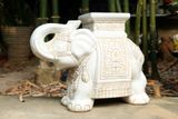  Đôn voi truyền thống, gốm Nam Bộ, gợi nhớ ký ức, trắng và nhiều màu sắc, C43 x R50cm-0405v3l061 