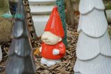  Cậu bé Noel trơn mũi cao men đỏ, gốm Nam Bộ, H30-001342 
