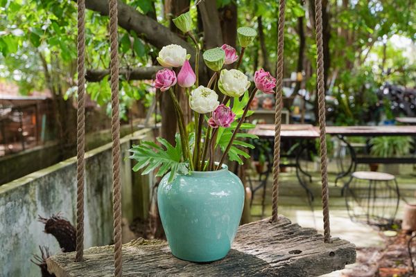  Bình ù xanh ngọc men rạn, bình cắm hoa gốm Nam Bộ, H28 x R15cm 
