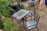  Mosaic hiện đại, ghế ghép gốm mặt xanh lá, 46 x 58 x 92cm-08251ge124 