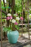  Bình ù xanh ngọc men rạn, bình cắm hoa gốm Nam Bộ, H28 x R15cm- 04040un034 