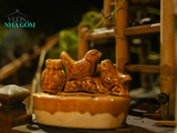  Gạt tàn hình đôi chim, gốm Lái Thiêu Nam Bộ, D15cm- 0717c4m061 