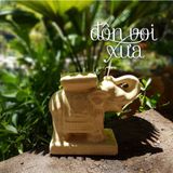  Đôn voi xưa mini, H10cm 