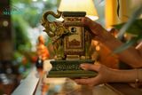  Đôn voi Thủ Biên phiên bản cá nhân hóa theo yêu cầu, quà tặng gốm cao cấp, Gốm Thủ Biên, Cao 20 x Dài 19cm- SP002148 