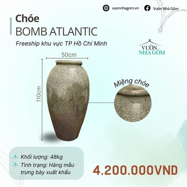  [THANH LÝ GIẢM ĐẾN 80%] Chậu gốm xuất khẩu | Chậu bomb H110cm 