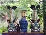  Tượng gốm cá hoá long, tượng gốm mỹ nghệ Nam Bộ, gốm Tết, phiên bản lớn, H85cm- 0106cr2031 