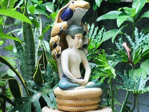  Tượng Phật Naga, gốm thủ công mỹ nghệ Nam Bộ, R28xC50 cm 