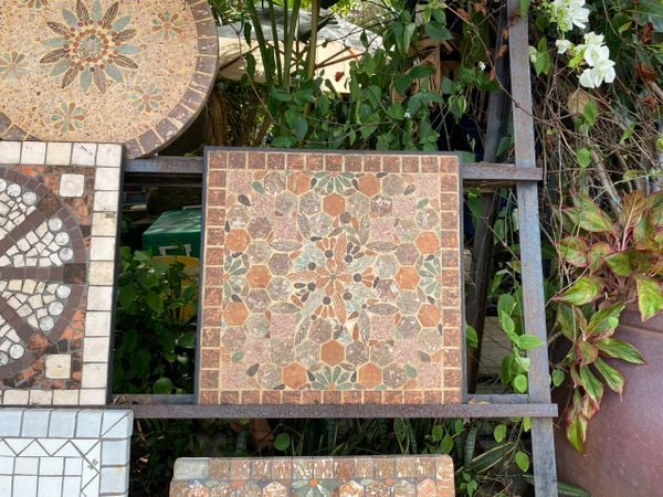  [THANH LÝ GIẢM 60%] Mặt bàn ghép gốm mosaic vuông 60cm, giá thanh lý giảm 60%, chỉ cung cấp mặt bàn, số lượng chỉ có 1 