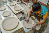  Hũ gốm, hũ mứt vẽ gà thủ công truyền thống, gốm Thủ Biên Nam Bộ, gốm Lái Thiêu, C9xR8cm- SP000454 
