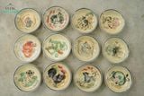  Bộ sưu tập Dĩa 12 Con Giáp phiên bản Tết Bính Ngọ, vẽ tay dân gian, thủ công, quà tặng năm mới, gốm Thủ Biên 