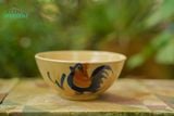  Chén cơm vẽ tay họa tiết con gà, chén bát Lái Thiêu, R12xC5,5cm- SP002546 