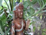  Tượng Quan âm Tara màu đỏ hoàng hôn, C25 x R20cm- 010601m043 
