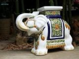  Đôn voi truyền thống, gốm Nam Bộ, gợi nhớ ký ức, xanh men chảy, C43 x R50cm- 0405v3l061 