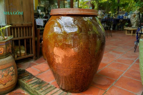  Lu (Kiệu) Rồng Size Lớn - Lu Đựng Nước & Trang Trí Phong Cách Nam bộ - C90 x R45cm 