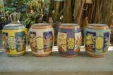  Đôn trống tròn họa tiết Hoa Bốn Mùa, Đôn Tứ Quý, gốm mỹ nghệ Nam Bộ, C45 x R35cm- SP001400 