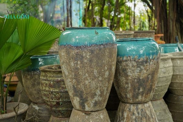  Chóe nước dáng bầu, men sủi atlantic màu xanh ngọc, sản phẩm quy chuẩn xuất khẩu, C75xR50- SP001864 