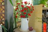  Bình Ca sữa trắng cắm hoa trang trí, bình cắm hoa gốm Nam Bộ, D20xR18xC27cm- SP000292 