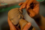  Tượng Cô Gái Ba Miền, Gốm Thủ Biên, tượng gốm trang trí, làm quà tặng giao lưu văn hóa, C10 cm-SP003070 