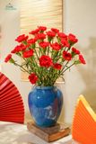  Bình bầu xanh dương, bình cắm hoa gốm Nam Bộ, H30cm- SP001368 