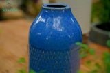  Bình sọc ca rô cổ nhỏ men tiêu, xanh dương C23xR13xM5 (cái) - SP002044, SP002043 