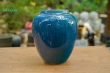  Bình bầu xanh dương, bình cắm hoa gốm Nam Bộ, H30cm- SP001368 
