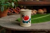  Ống đũa vẽ tay hoạ tiết bông đỏ, C14 x R10cm- SP001754 