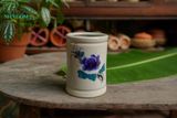  Ống đũa vẽ tay hoạ tiết bông xanh, C14 x R10cm- SP000974 