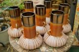  [NHÓM THANH LÝ - GIẢM 65%] Bình trụ hai quai, men chảy hiệu ứng, bình tiêu chuẩn xuất khẩu, C28xR10cm - SP001658 