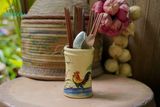  Ống đũa vẽ tay Con Gà, sản xuất thủ công, gốm Thủ Biên, C15 x R10cm- 10170ga180 