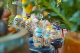  Quà tặng Tết - Bộ 3 bình khắc thủ công Bách Hoa cổ xanh, tượng trưng may mắn, tài lộc, phú quý -SP001409 
