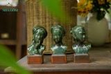  Tượng Cô Gái Ba Miền, Gốm Thủ Biên, tượng gốm trang trí, làm quà tặng giao lưu văn hóa, C10 cm-SP003070 